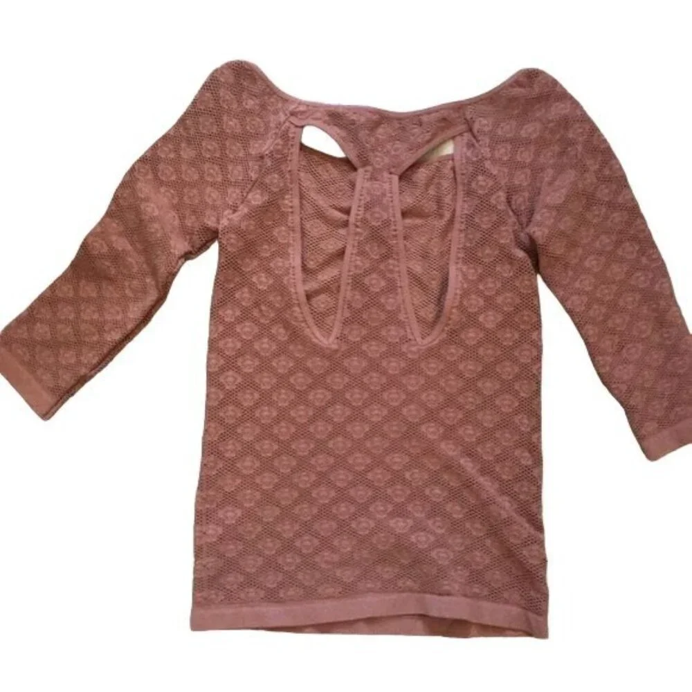 Free People Intimately Pink Seamless Bodycon Blouse